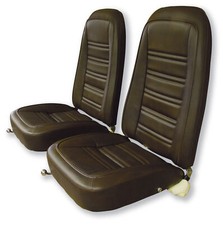 Corvette C3 Leather-like Vinyl Seat Covers Dark Brown 1976-1978