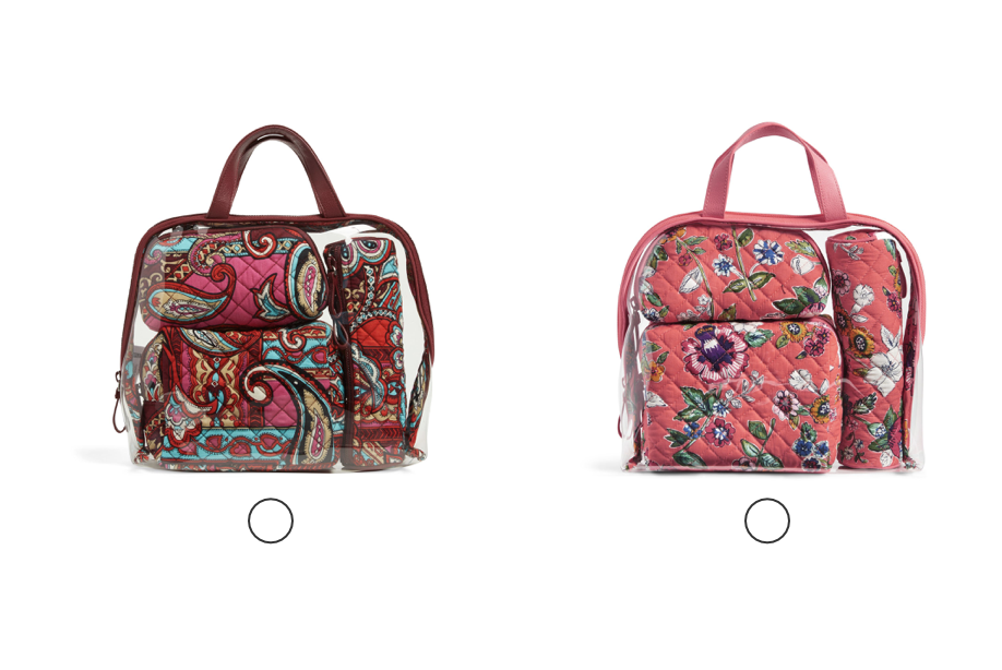 Vera Bradley 4 PIECE COSMETIC ORGANIZER Travel Toiletry Set Choose Pattern NWT