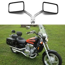 Chrome Rectangle Motorcycle Mirrors For 2005 2006 2015 Honda Rebel 250 CMX250C