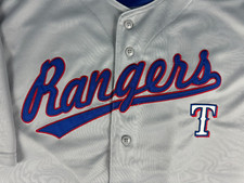 Texas Rangers Stitched logo Gray Dynasty MLB Button Jersey Mens 2XL NWT New!