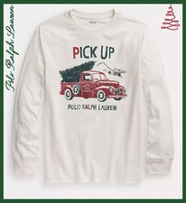 POLO RALPH LAUREN Boys Jersey Graphic T-shirt Size L 14-16