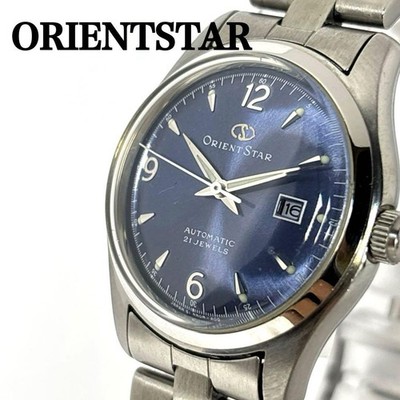 ORIENTSTAR Vintage Uhr Mechanisch Blaues Zifferblatt Uhr Authentisch Original