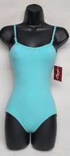 Capezio Women's Team Basics Camisole Leotard Light Green V-front/back Neck SZ SA