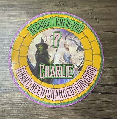Personalisierter Geburtstagstortenaufleger Wicked For Good The Movie beliebiger Name und Alter