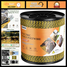 3500ft Electric Fence Wire Polywire for Livestock Fencing, 6 Stainless Steel Str