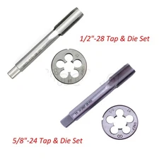 5/8"-24(5/8x24),1/2"-28(1/2x28) UNEF HSS Thread Tap Die Tap & Die Set Right Hand