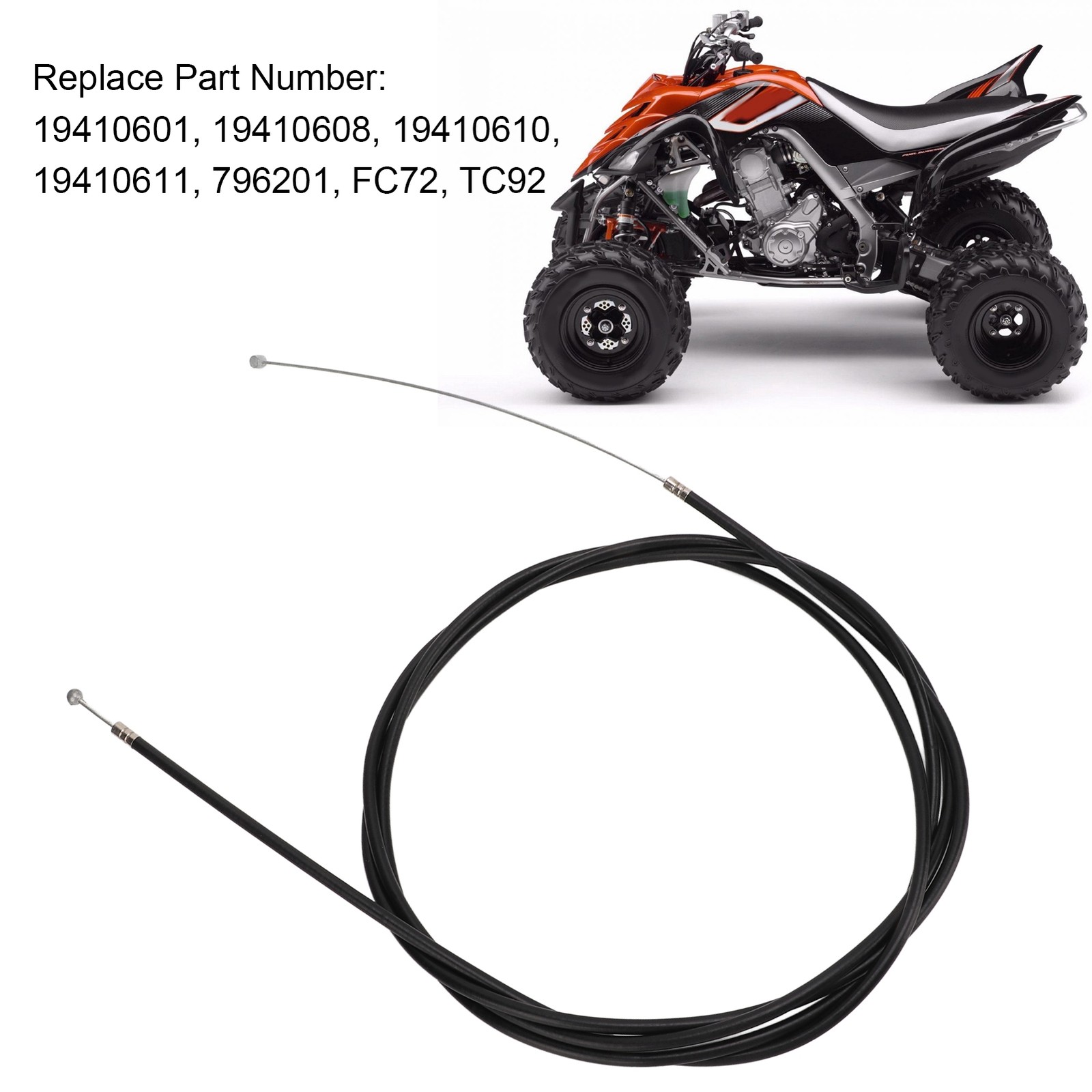 Universal 100in Throttle Cable Durable For Go Kart ATV Recommended