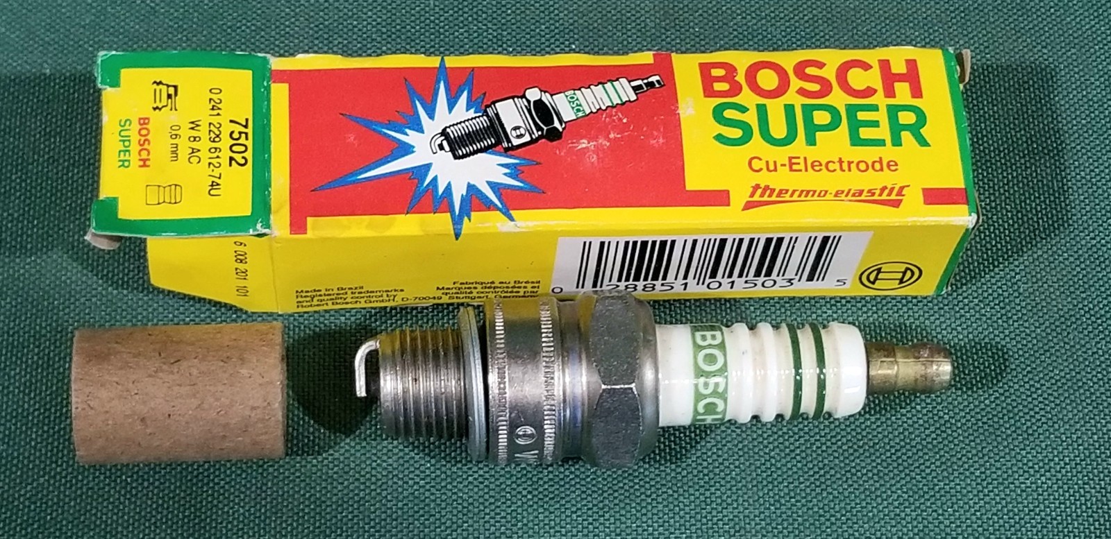 Set of 2 NOS Spark Plug-Super Bosch 7502 VW 1954-1977