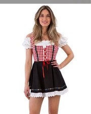 Hiziti Women Oktoberfest Costume German Bavarian Dirndl Maid Fancy Dress
