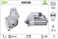 Anlasser Starter Valeo Origins - NEW O.E. Technologie 438186 FüR CitroËN 230P XM