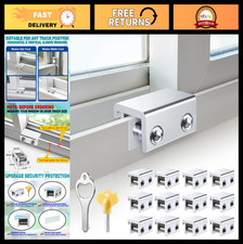 Adjustable Sliding Window Locks 12 Sets - Security with Keys, Easy Install, Si