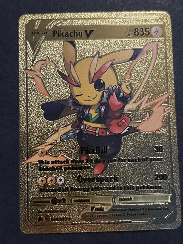 2023 Pokémon Pikachu V Gold Foil HP 835  FREE SHIPPING IN THE USA!