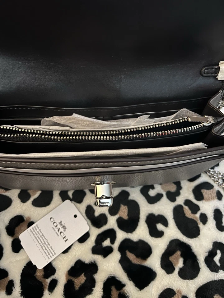 Bandolera Coach Gris Exótica Estampado Piel de Serpiente F36832 Nueva con Etiquetas Foto 4 de 4