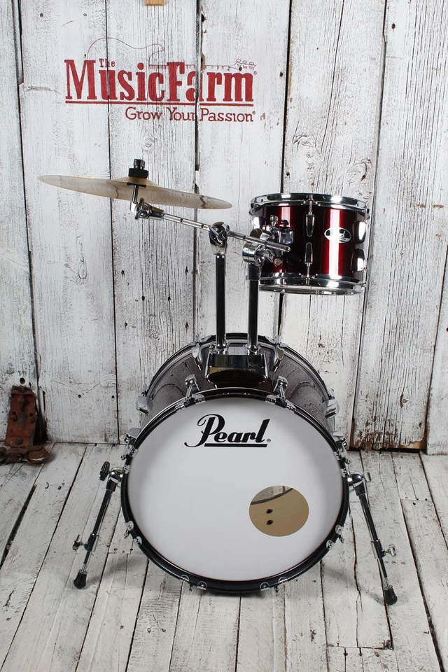 珍珠 RS584C/C 路演鼓套装 4 件套鼓套件带镲红葡萄酒 — 第 4/4 张图片