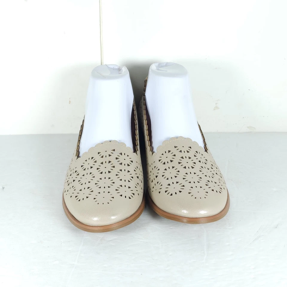 Patrizia by Spring Step Women's EU41 US10-10,5 Beige Perforated Slip On Loafers  - Image 3 of 4