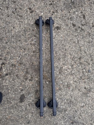 Halfords Integrated Rail Steel Roof Bars 107cm Length Set UK