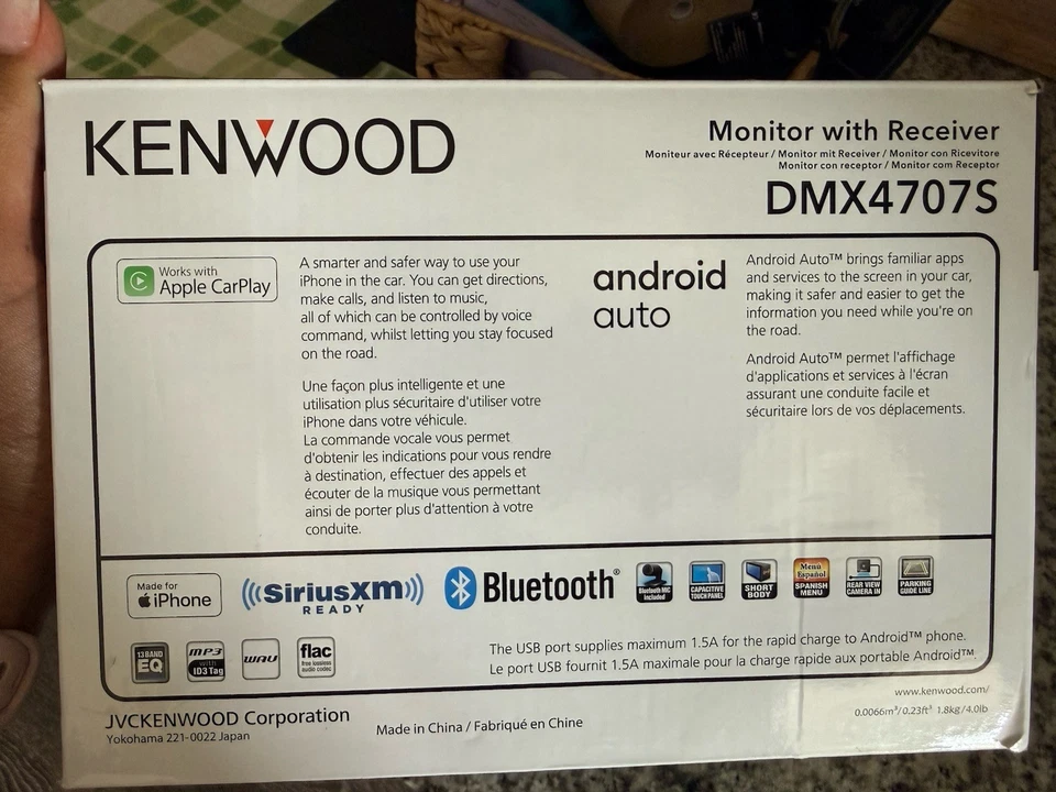 Kenwood DMX4707S 6,8” Pantalla táctil con CarPlay + Android Auto Foto 4 de 4