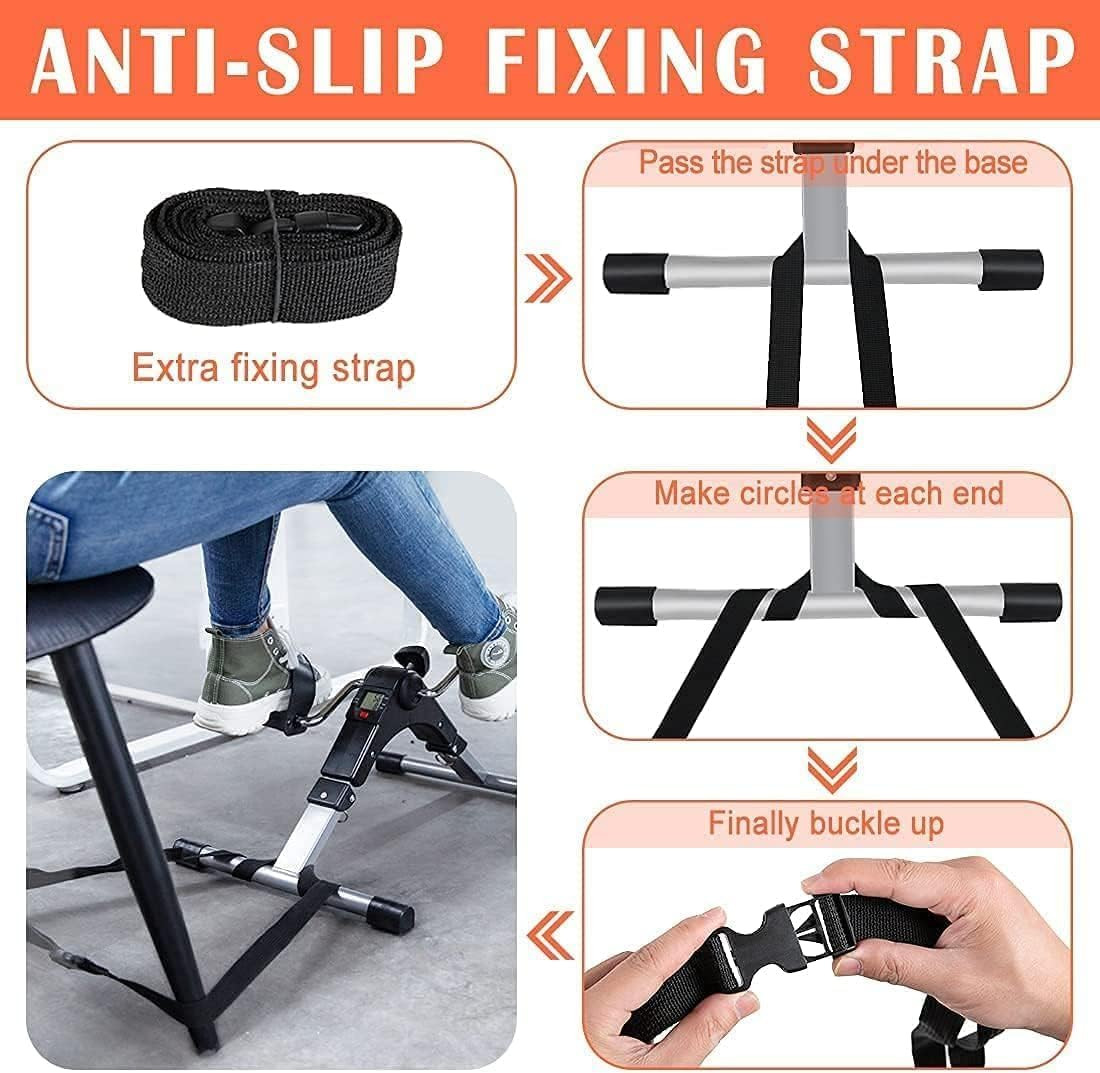 under Desk Bike Pedal Exerciser, Fully Assembled Folding Pedal Exerciser for Arm