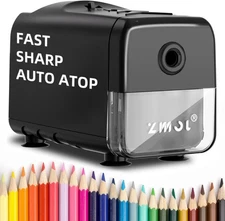Zmol Electric Pencil Sharpener, Heavy Duty Sharpener for Colored Black 