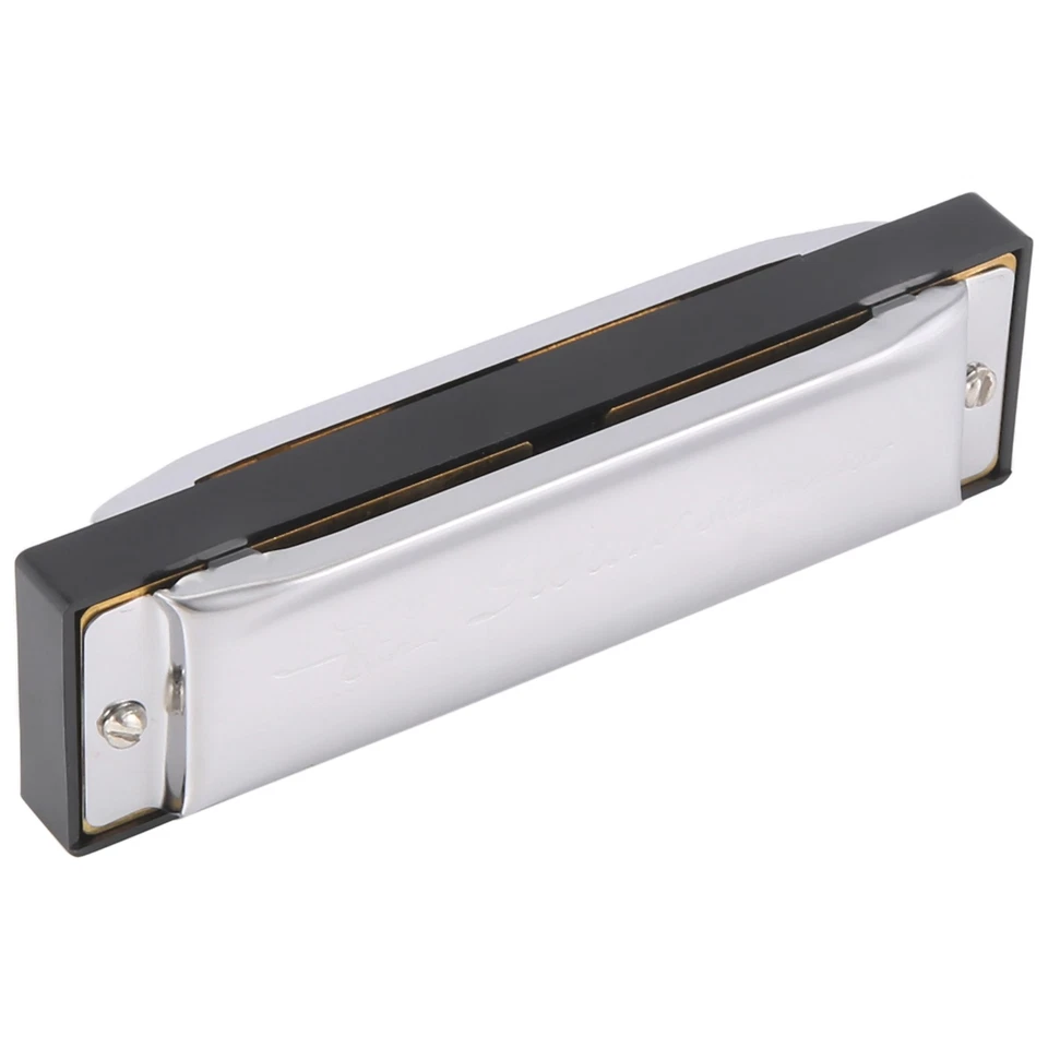 Swan Harmonica 10 Holes Key of C SILVER w/ Case Blues Harp Stainless Steel  C2C3 - image 2 of 4