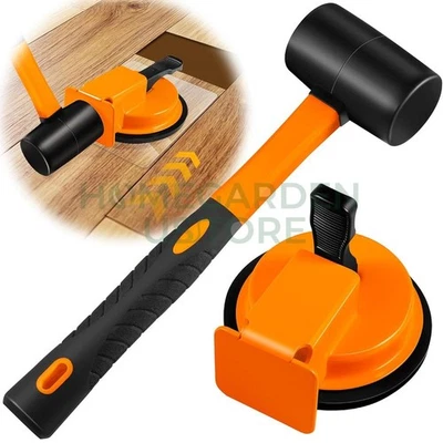 Floor Gap Fixer Tool for Laminate Floor Gap Repair with 11.8 Inch Rubber Mallet - Image 1 of 4
