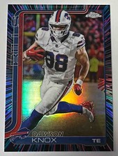 Dawson Knox 2025 Topps Chrome #33 Neon Pulse Refractor Bills