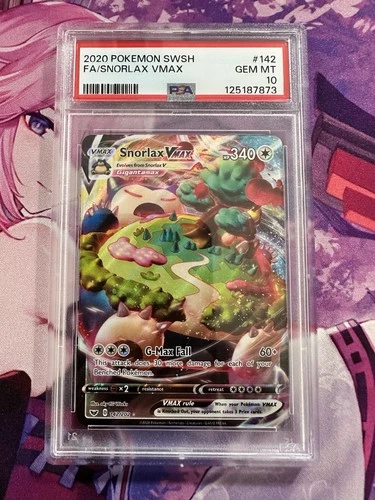 2020 Pokémon Sword & Shield Snorlax VMAX Full Art 142/202 PSA 10