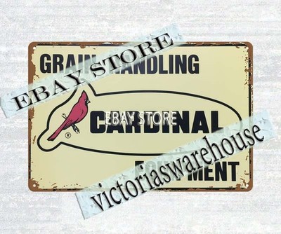 Grain Handling Equipment Cardinal farm Bin Silo tin sign