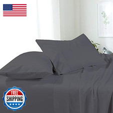 Non Sticky Cotton Premium Queen Waterbed Sheets 4 Piece Egyptian Cotton