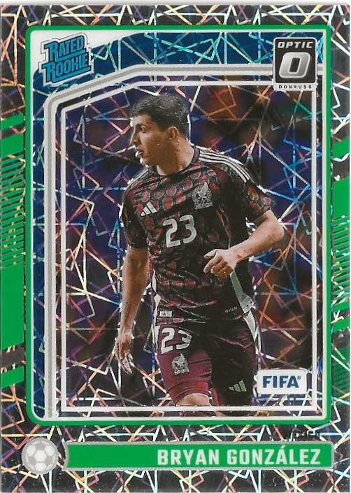 2024-25 Panini Donruss FIFA Bryan Gonzalez Silver Prizm SP RC Mexico 