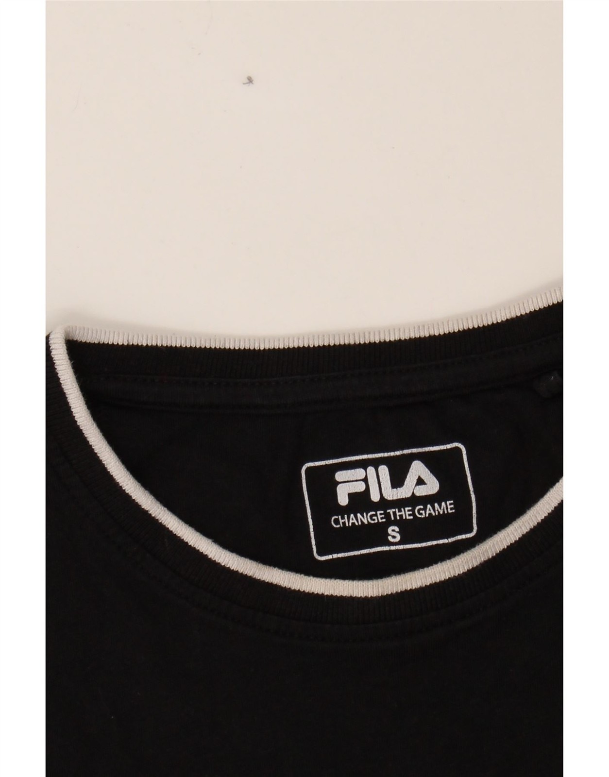 T shirt uomo FILA top piccolo nero cotone CQ05