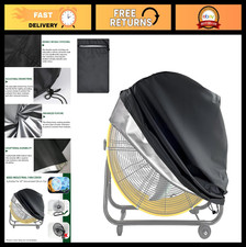 Heavy Duty Industrial Fan Cover, Waterproof 600D Oxford, Fits Up to 47" Drum Fan