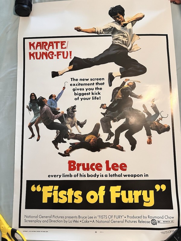 Original Fist Of Fury Poster Bruce Lee 1973