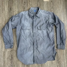 1950’s Hercules Sears Mountain Cloth  Sanforized REEVES Work Shirt Sanforized L