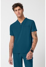 Infinity GNR8 Men's Partial Zip V-neck Top IN702A CAPS Caribbean Blue Free Ship