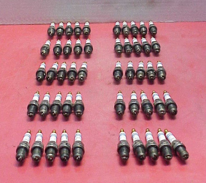 50 Bosch USED 1 Race Spark Plugs from R07 Chevy NASCAR Engine
