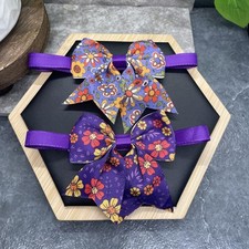 2 PC Bowtie Collar Bow Floral Bowknot Small Medium Dog Cat Pet New Free Ship 1