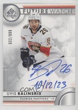 2024 SP Authentic 2023-24 Base Update Inscribed 32/50 Uvis Balinskis Auto 03uh