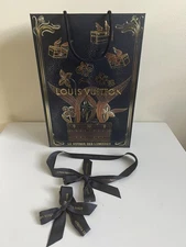 LOUIS VUITTON 2025 LIMITED EDITION DESIGNER SHOPPING GIFTBAG & 2 RIBBON  14x10x4