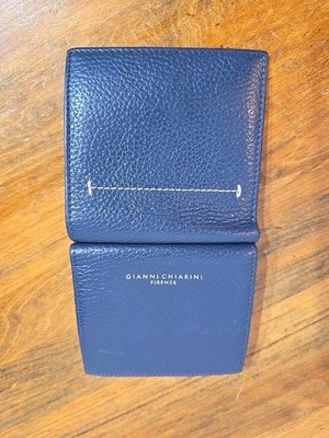 NEW GIANNI CHIARINI Wallet WALLETS GRAIN Female Leather Blue