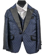 ELPA Boys' Navy Blue Suit 6 Piece Set for Weddings Formal Wear 3 Years New