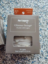 PIER 1 IMPORTS GLIMMER STRING LIGHTS FLEXIBLE LED 30 LIGHTS  5 FT LONG NEW