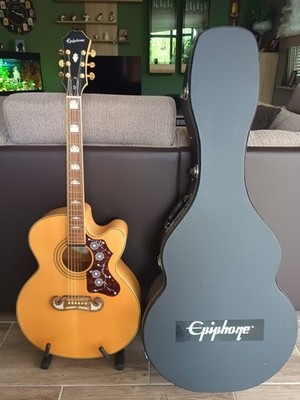 Epiphone EJ 200 CE N Akustische Gitarre mit Koffer.