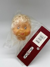 Vintage Fibre Craft 7562 Vinyl Doll 3" Head Blonde Blue Eyes Mrs. Santa