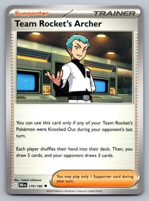 Pokemon TCG SV10: Destined Rivals Team Rocket's Archer 170/182