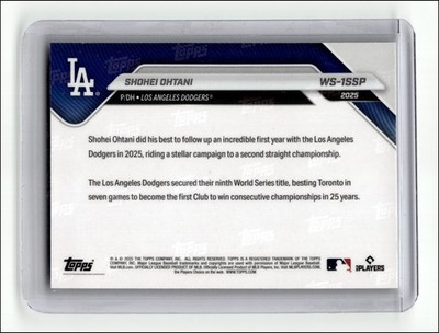 2025 Topps Now Shohei Ohtani WS-1SSP Los Angeles Dodgers World