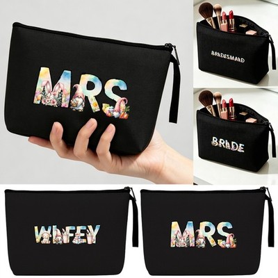 Bedruckte Mehrzweck Hochzeit Doodle Kunst Kosmetiktasche Tragbar Make-up Organizer