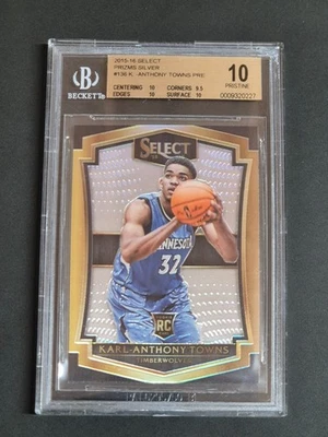 2015-16 Select Prizms Silver #136 Karl-Anthony Towns RC BGS 10 - Bild 1 von 3