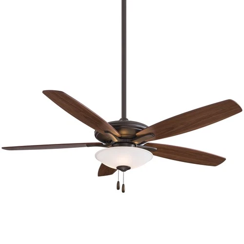 Minka Aire Mojo LED 52" Ceiling Fan - Medium Maple / Dark Walnut 5-Blade - Picture 1 of 2