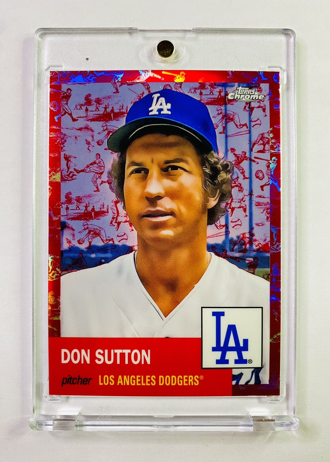 2022 Topps Chrome Platinum Anniversary Don Sutton Red Toile Refractor #5/5 Rare